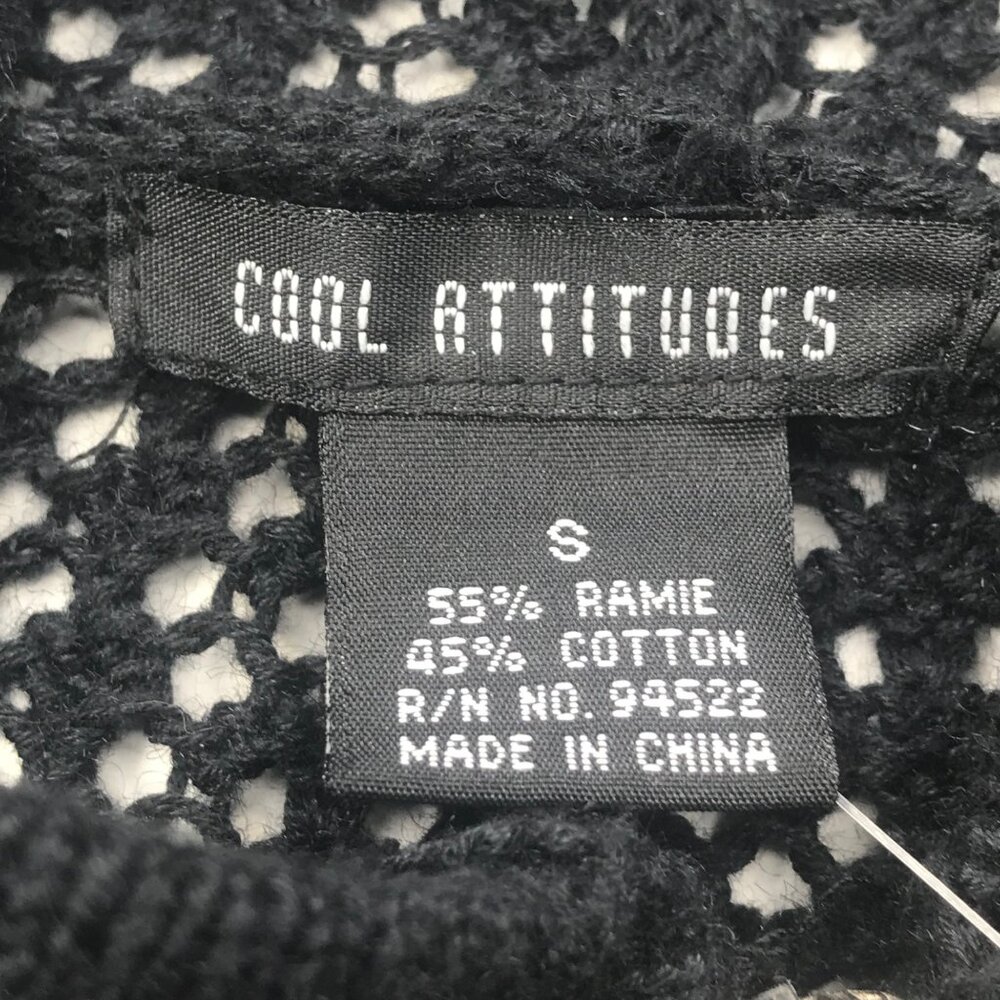 Cool Attitudes Women's Hooded Sweater Knit Size Small Black New With Tags - Picture 4 of 14